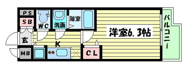 エス・キュート京町堀（旧：プレサンス京町堀サウス）の物件間取画像